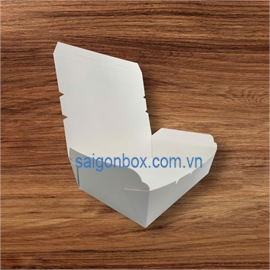  Hộp thức ăn nhanh ( Giấy Ivory - In 4 màu- Cán màng mờ mặt ngoài - Cán màng bóng mặt trong  )